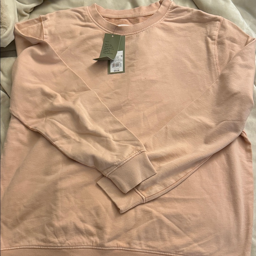 Soft Peach Crewneck Sweater